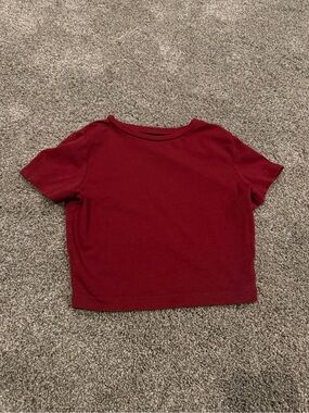 Target Women's Burgundy Crop Tee